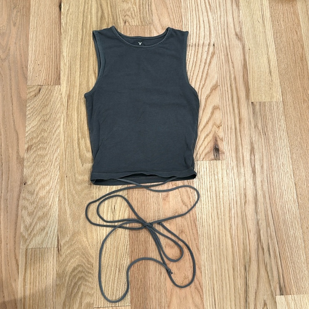 American Eagle wrap tie tank